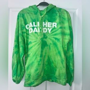 Call Her Daddy Green Tie-Dye Sweatshirt - Barstool Sports - Size L